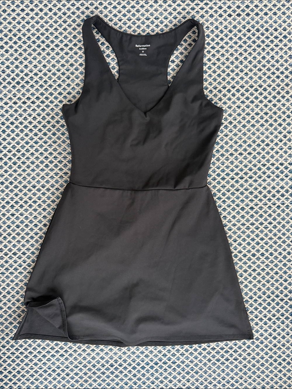 Reformation Black Racerback Mini Ecomove Athletic Dress w/ Skort